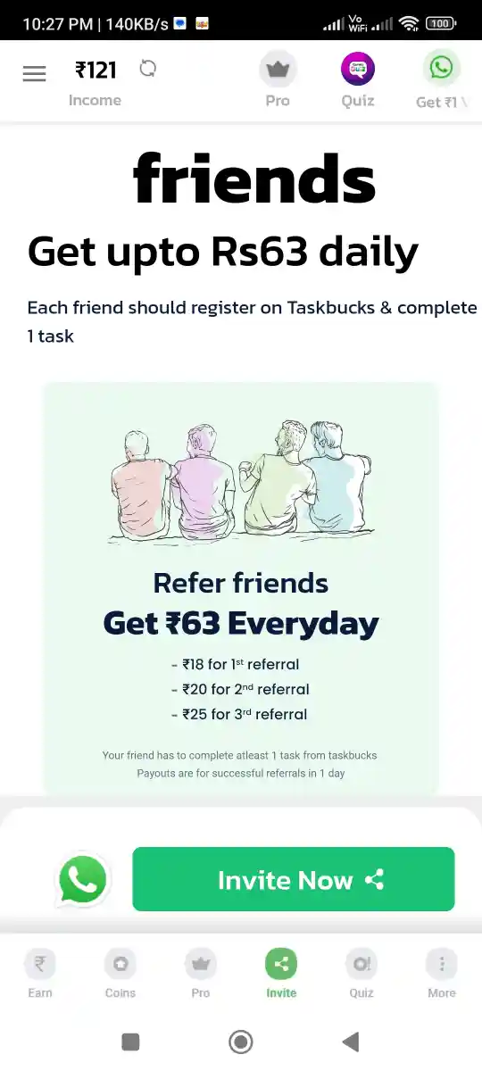 TaskBucks Refer & Earn 