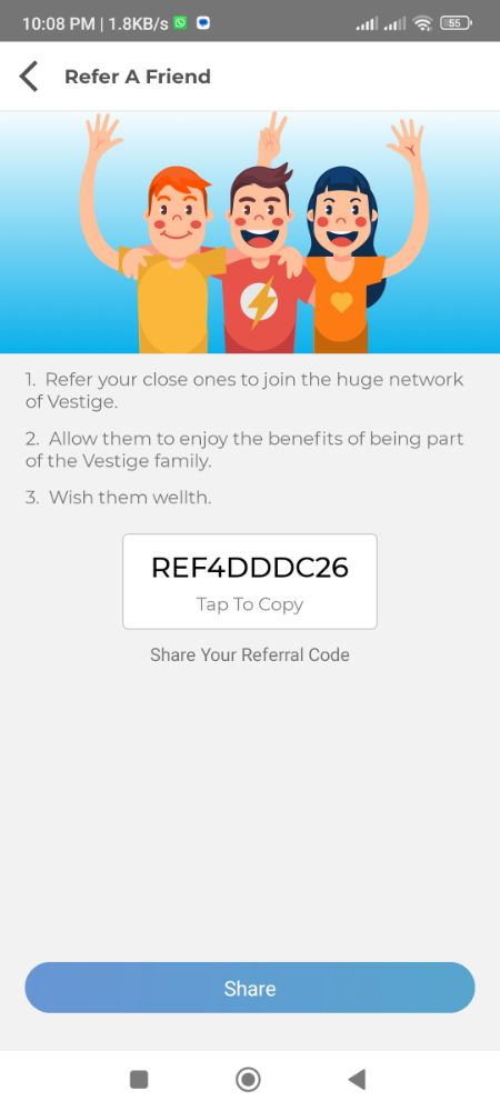 Vestige referral program