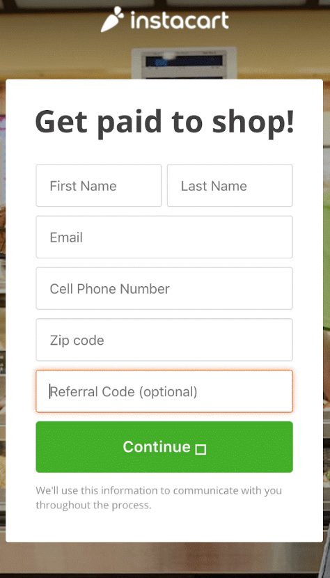 Instacart use refer code